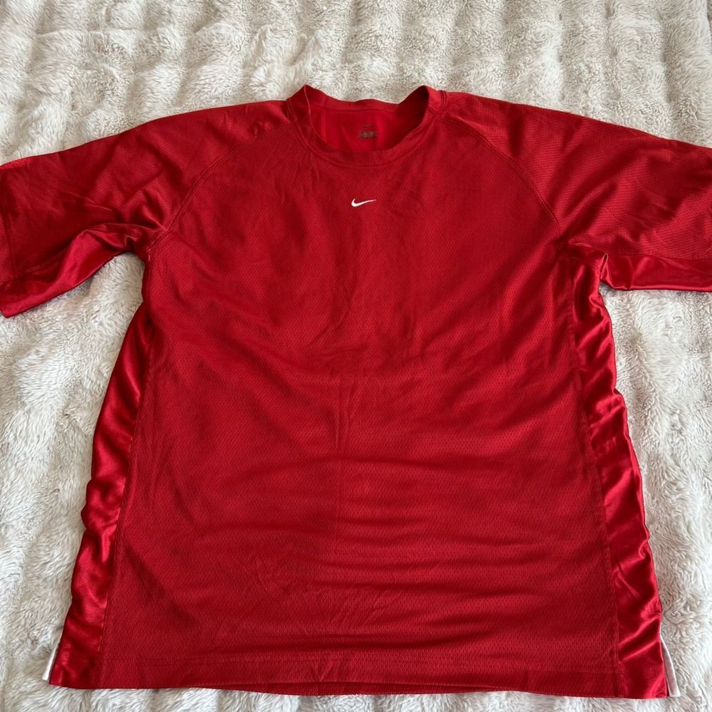 Vtg Center Swoosh Nike Basketball Jersey Shirt Men's Size XXL Y2K